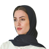 Navy blue chiffon scarf without headband